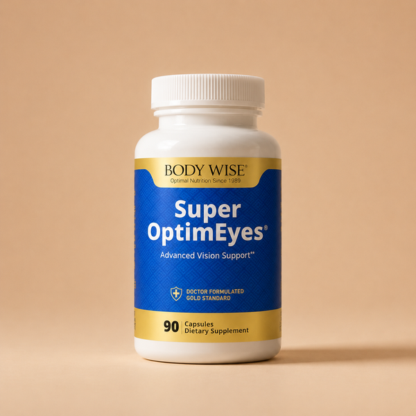 Super OptimEyes supplement bottle by Body Wise