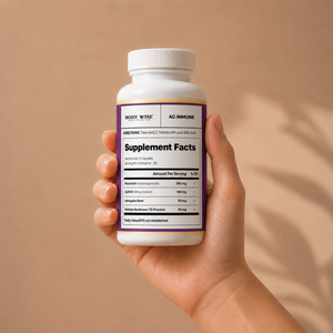 AGI by Body Wise bottle back label
