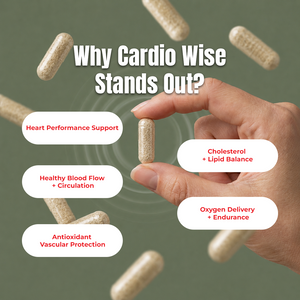 Cardio by Body Wise supplement facts infographic