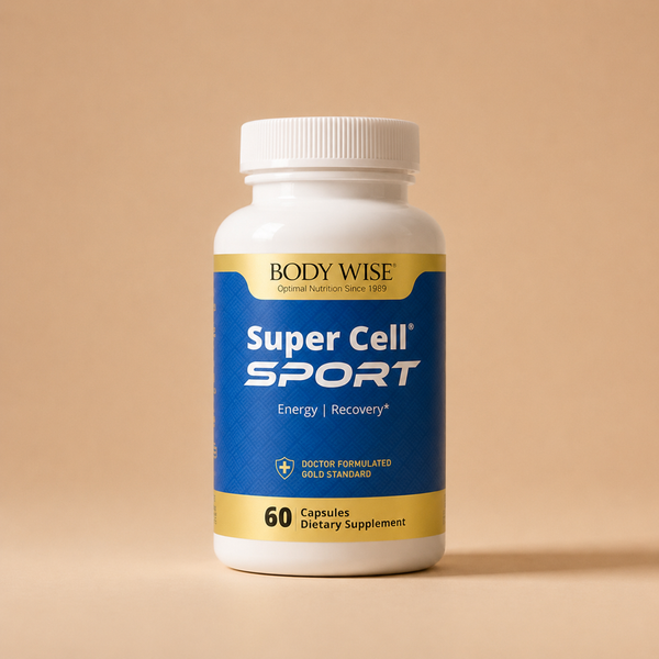 Super Cell Sport supplement bottle by Body Wise