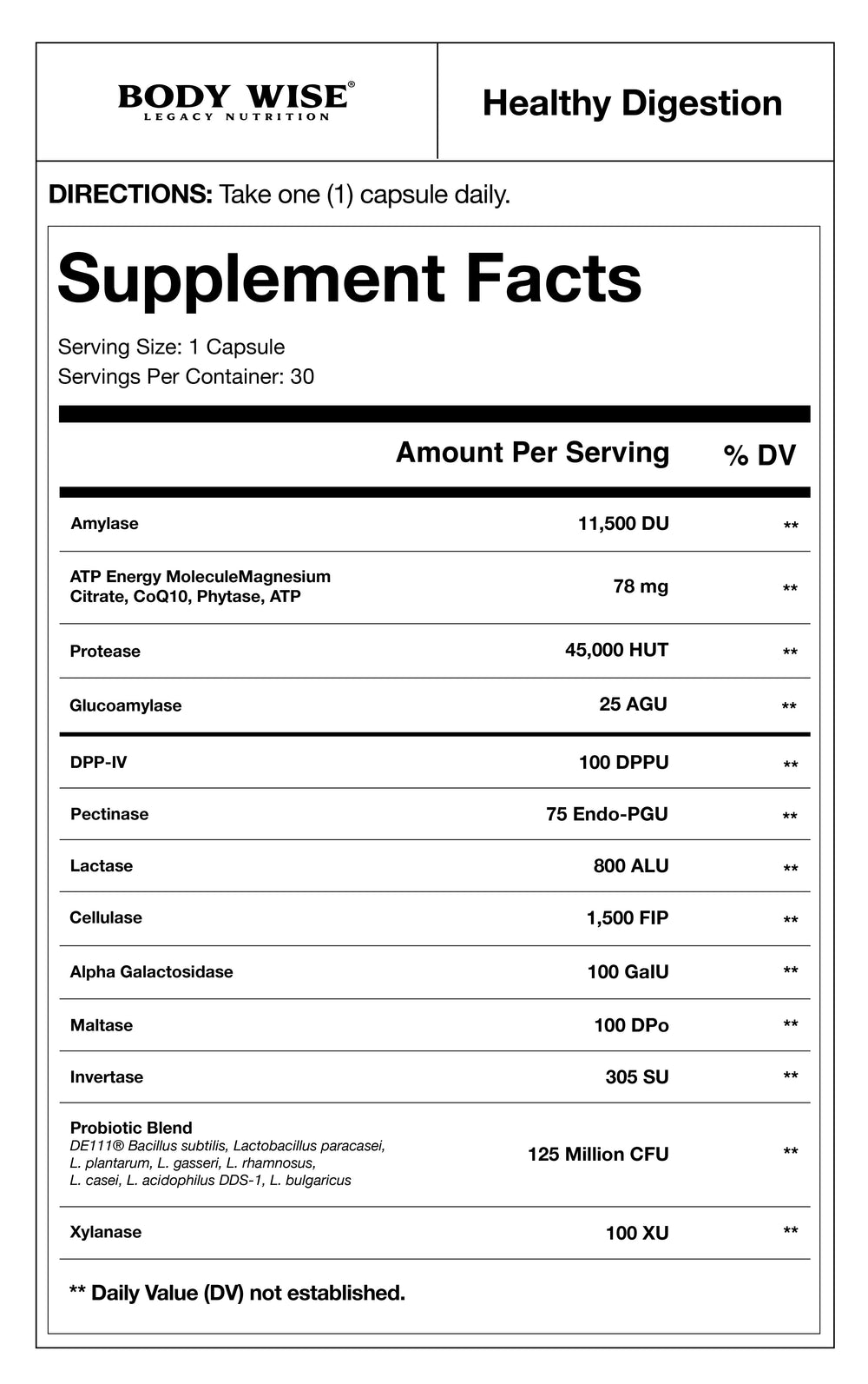 Digest by Body Wise supplement bottle lifestyle photo