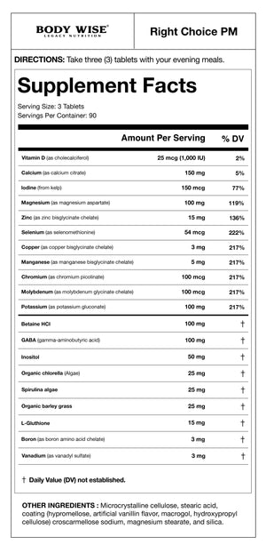 Right Choice AM + PM  (three month supply)