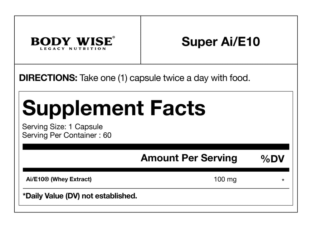 Super Ai/E10 supplement bottle by Body Wise