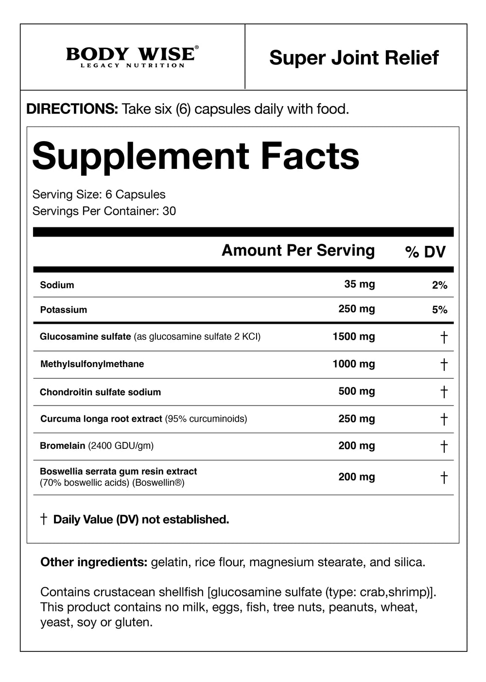 Joint by Body Wise supplement bottle